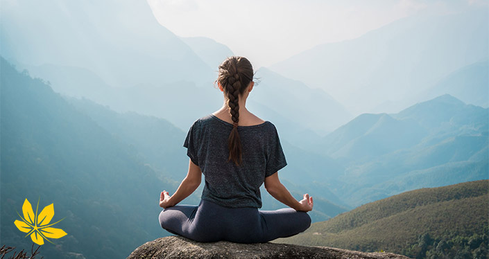 Meditation for stress control and sternum pain treatment