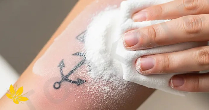 Removing a tattoo with baking soda - پاک کردن تاتو با جوش شیرین
